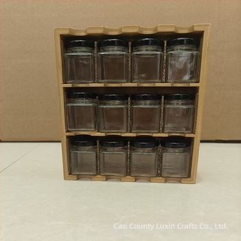 Ράφι μπαχαρικών τοίχου από μπαμπού, 12 διαμερίσματα, αναδιπλούμενο