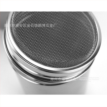 Δοσομετρητής σκόνης από ανοξείδωτο χάλυβα 304, κορεατικού στυλ, με μπουκάλι καρυκευμάτων με δίχτυ και καπάκι