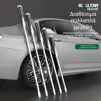 Βιομηχανικού βαθμού μακρύ κατσαβίδι με επίπεδη κεφαλή, Cr-V ατσάλι, μη μονωμένο, μη μαγνητικό, λαβή από συγκολλητικό υλικό