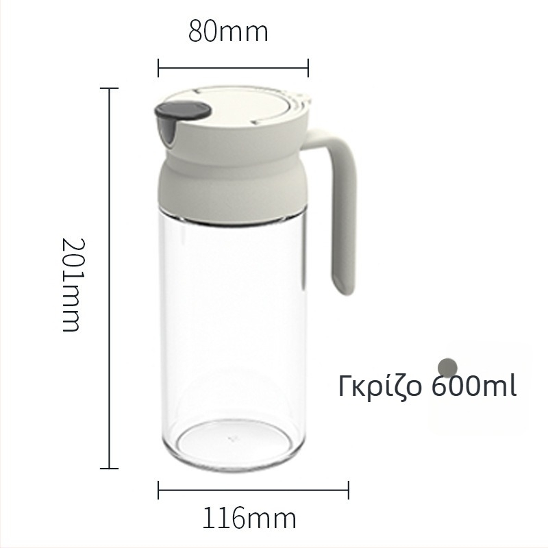 Γυάλινο μπουκάλι λαδιού με αυτόματο άνοιγμα καπακιού — για λάδι και μπαχαρικά, μοντέρνο μινιμαλιστικό στυλ, Joman