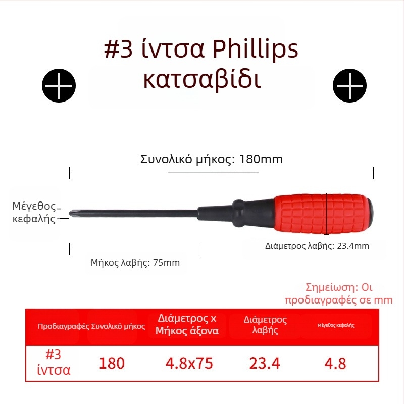 CHKL Κατσαβίδι με μόνωση, κεφαλή Philips από χάλυβα υψηλού άνθρακα