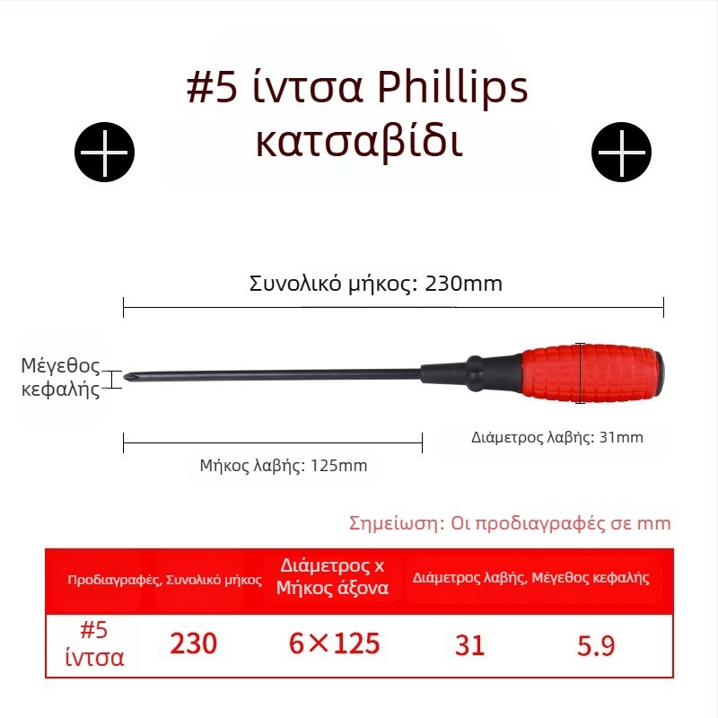 CHKL Κατσαβίδι με μόνωση, κεφαλή Philips από χάλυβα υψηλού άνθρακα