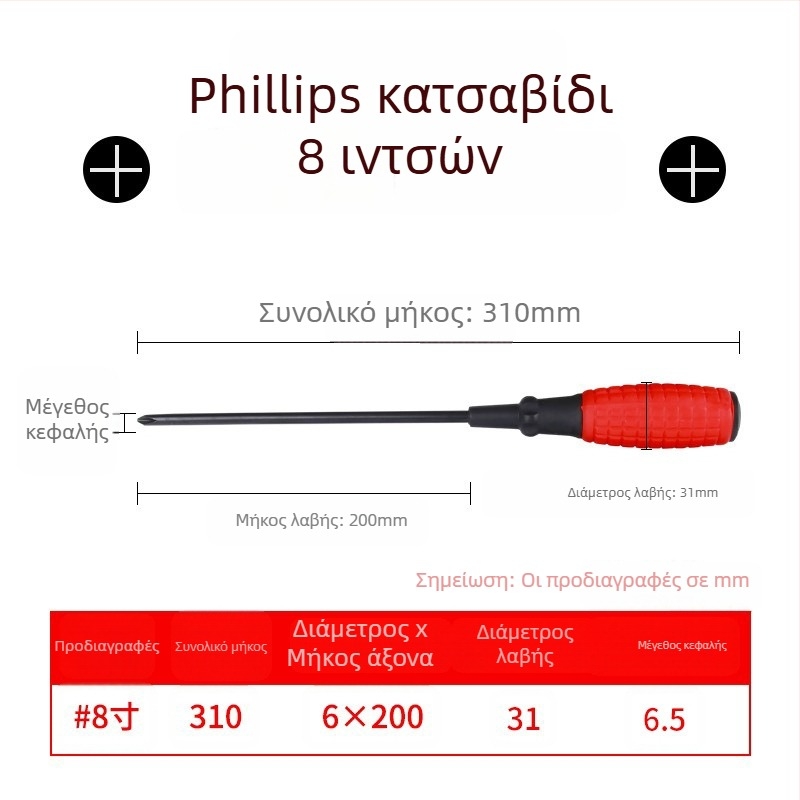 CHKL Κατσαβίδι με μόνωση, κεφαλή Philips από χάλυβα υψηλού άνθρακα