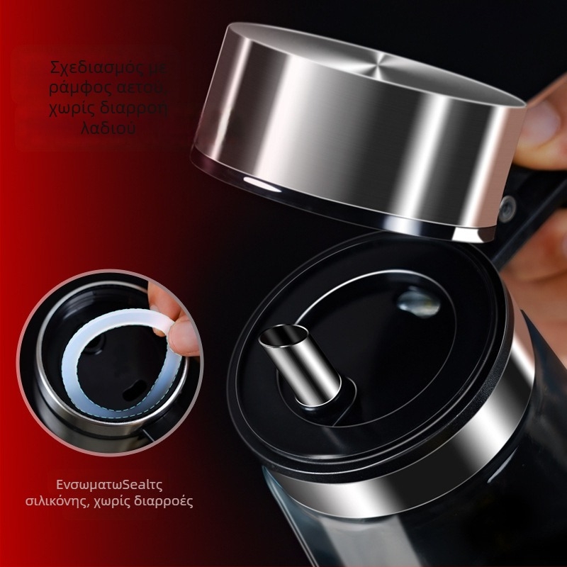 Αδιάβροχο γυάλινο δοχείο λαδιού για την κουζίνα, τροφική ποιότητα, μοντέρνος μινιμαλιστικός σχεδιασμός