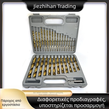 Σετ 30 τεμάχια HSS τρυπανιών με τιτάνιο επίστρωση, twist drill με εξάγωνο άξονα