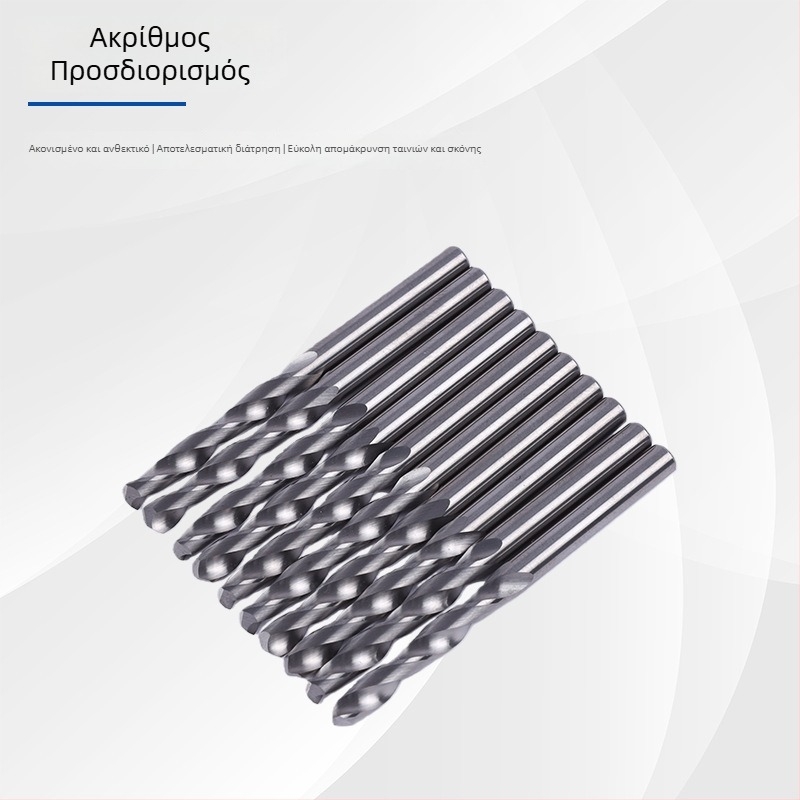 Σετ σπειροειδών τρυπανιών με κυκλικό άξονα, από κράμα βολφραμ, διάμετρος 3,85 mm, μήκος 50 mm, μάρκα Precision Diamond Tools
