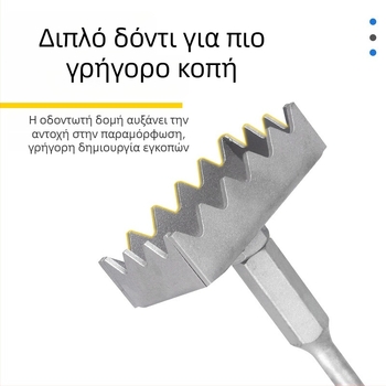 Εργαλείο τρύπησης τοίχου με τετράγωνη λαβή, κατάλληλο για ηλεκτρικά κουτιά 86, με ανθεκτικό σε φθορά τρυπάνι.