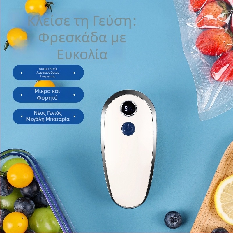 Φορητή μικρή συσκευή κενού για συσκευασία τροφίμων JLB-K16, 3,7V, 3W