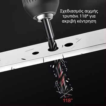 Deli τρυπάνι με ευθύ άξονα για μέταλλο, HSS, τρυπάνι κρούσης DH-MHZ010-WD1