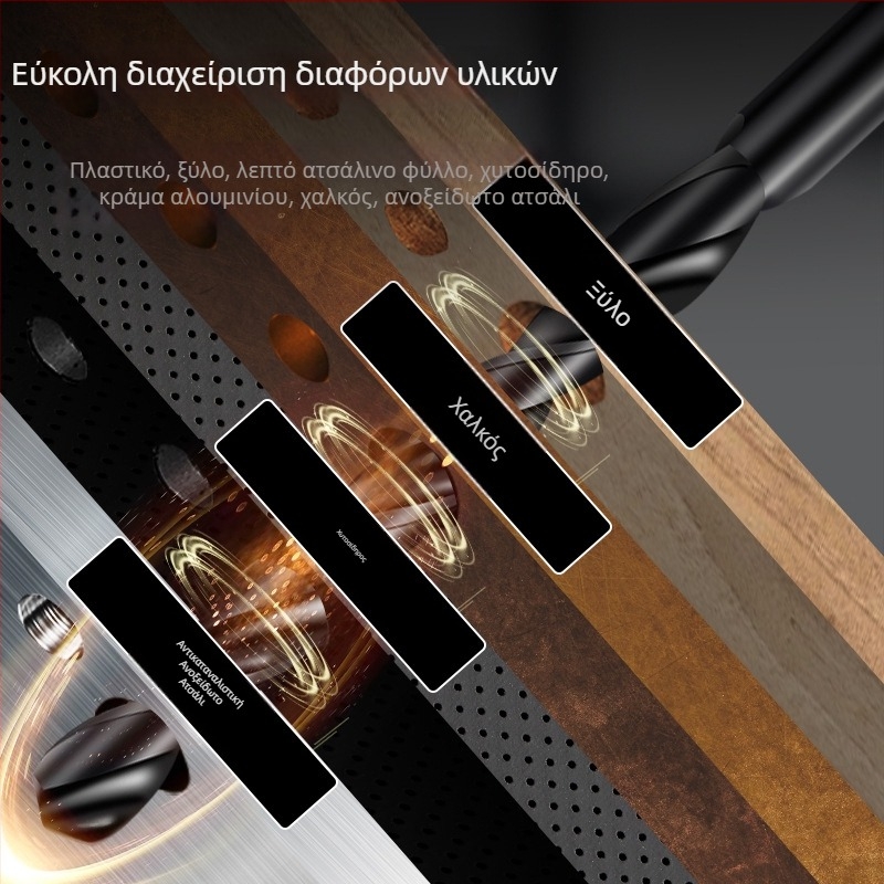 Deli τρυπάνι με ευθύ άξονα για μέταλλο, HSS, τρυπάνι κρούσης DH-MHZ010-WD1