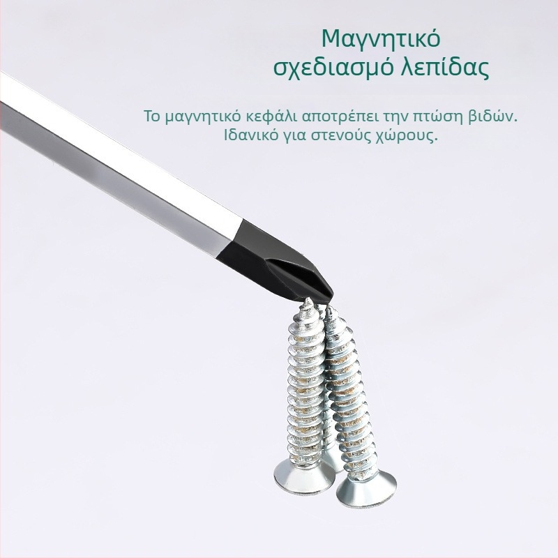 Topson κατσαβίδια με σταυροειδή και ευθεία κεφαλή, μαγνητικά, από χάλυβα άνθρακα, με ενσωματωμένη λαβή