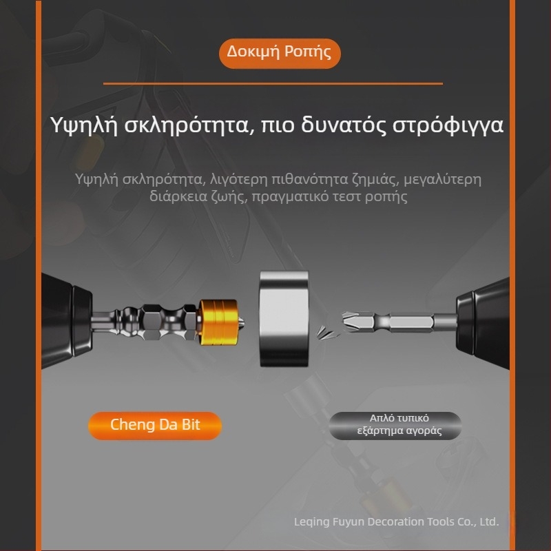 Κεφαλή κατσαβιδιού με μαγνητικό δαχτυλίδι, τύπος σταυρού, υλικό S2, αντιολισθητικός σχεδιασμός, βάρος 20 g