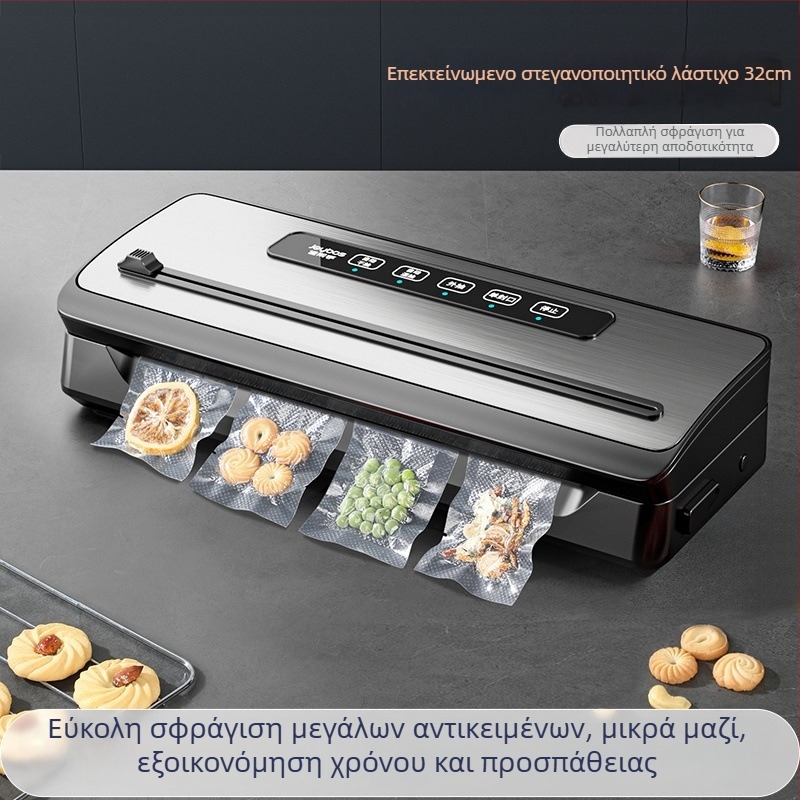 Μηχανή σφράγισης κενού, πλήρως αυτοματοποιημένη, για οικιακή και εμπορική συσκευασία τροφίμων