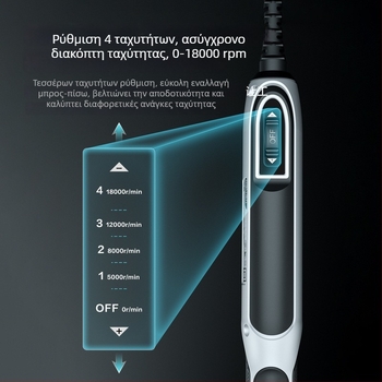 Deli ηλεκτρικός τρίφας χειρός για γλυπτική ξύλου και νεφρίτη, συνδεσιμότητα δικτύου, 110–240V, 1.5 m καλώδιο, 0.2 kg