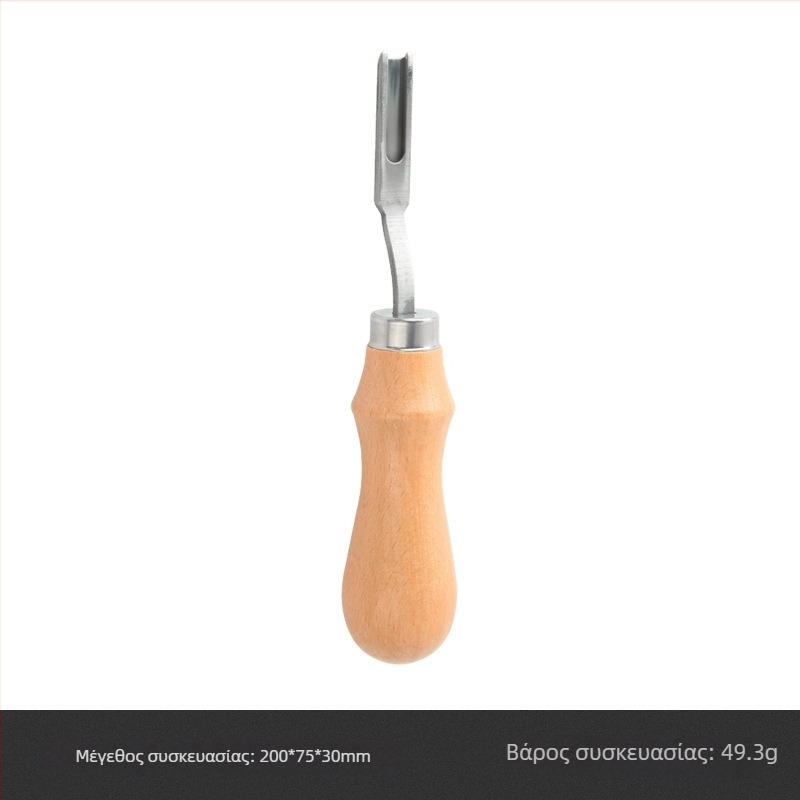 Edge Scraper με ξύλινη λαβή – Leather DIY Tool, French Wide Edge, Thinning Knife (Origin: Anhui; Brand: Yl; Non-imported)