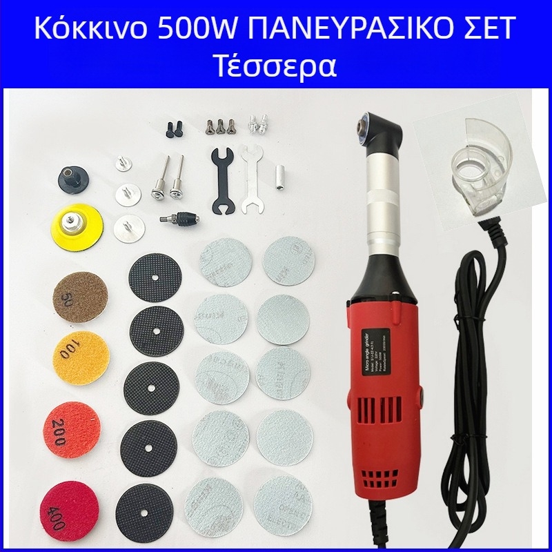 Χειροκίνητο ηλεκτρικό εργαλείο γυαλίσματος και χάραξης πλακιδίων με ρυθμιζόμενη ταχύτητα, κεφαλή 90° γωνίας, φορητό για καθαρισμό αρμών, λείανση και χάραξη — τροφοδοσία με πρίζα 110–220V