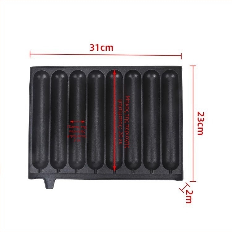 Τετράγωνη σκεύη για λουκάνικα από κράμα – πολυχρηστική μεταλλική πλάκα, μοντέρνος μινιμαλισμός