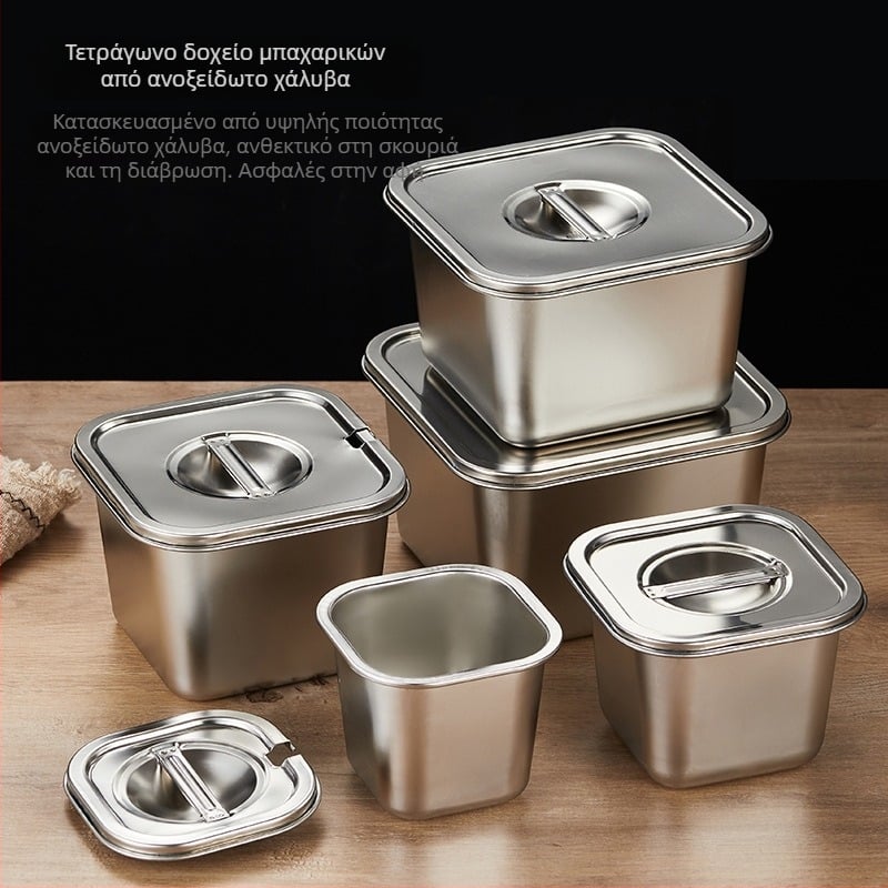 Μπουκάλι καρυκεύματος από ανοξείδωτο ατσάλι με καπάκι, παχύτερο και βαθύτερο σχέδιο, για υγρά καρυκεύματα και αποθήκευση στην κουζίνα