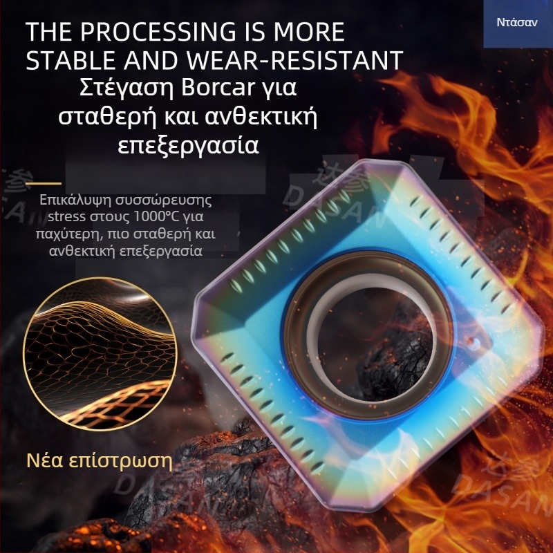 Dasan SEKT1204AFTN CNC φρέζα λεπίδα, τετράπλευρη γεωμετρία, ανοξείδωτος χάλυβας, σκλήρυνση χάλυβα