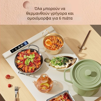 Three Little Chefs έξυπνη πλάκα θέρμανσης φαγητού από σιλικόνη, κυλιόμενη οικιακή θερμαντήρας φαγητού, 620x400 mm, 300 W, 220 V, 2 kg, προσαρμόσιμη