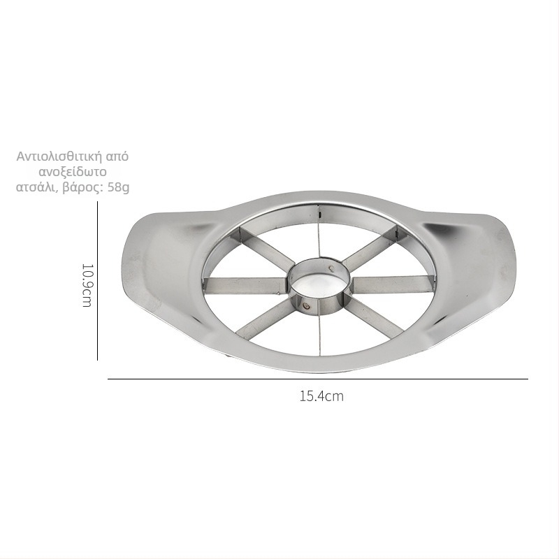 Ανοξείδωτος κόφτης μήλων και διαχωριστής φρούτων — μοντέρνο μινιμαλιστικό εργαλείο κουζίνας με αφαίρεση πυρήνα, εξατομικευμένη επεξεργασία