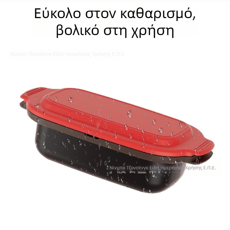 Πολυλειτουργικό τηγάνι γκριλ για φούρνο μικροκυμάτων, αντικολλητικό κράμα αλουμινίου με σιλικόνη, κορεατικό στυλ, καπάκι από κράμα αλουμινίου