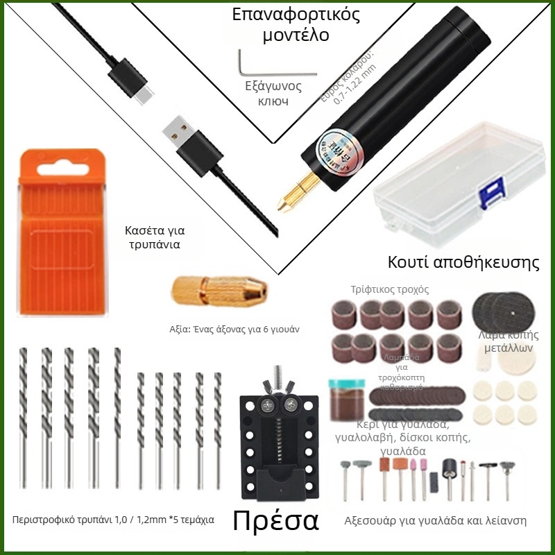 Craftsman ηλεκτρικό χειρολαβικό τριβείο για νεφρίτη και ξύλο, ατέρμονος έλεγχος ταχύτητας, 3.7V-5V, καλώδιο 1 m, τροφοδοσία από πρίζα, πολυλειτουργικό εργαλείο