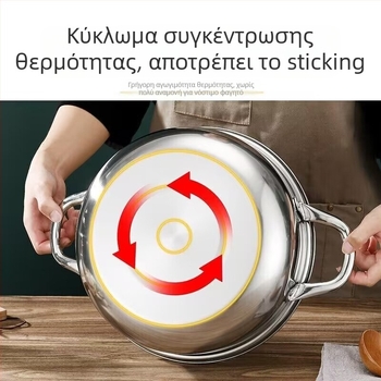 Διόροφος ατμομάγειρας σούπας από παχυμένο ανοξείδωτο ατσάλι 410, με συνδυασμένο καπάκι, κατασκευή από 410 SS, κατάλληλος για σούπες και κατσαρόλες σε γενικές εστίες