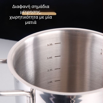 Πολυλειτουργική κατσαρόλα από ανοξείδωτο ατσάλι 304 με φίλτρο, τριπλό πάτο, καπάκι από θερμοανθεκτικό γυαλί, συμβατή με επαγωγή
