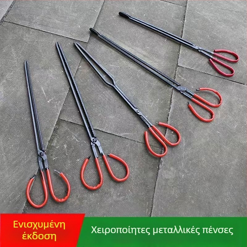 Σετ τριών εργαλείων οικιακής χρήσης φωτιάς: γάντζος φωτιάς, φτυάρι για άνθρακα, πένσες φωτιάς – ανθεκτικό σε υψηλές θερμοκρασίες