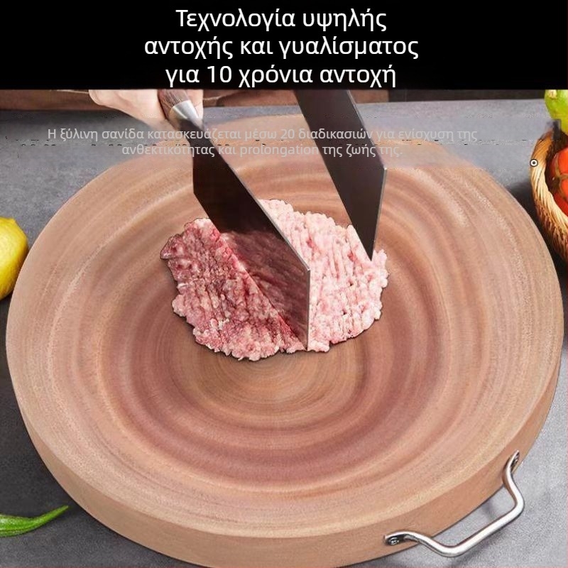 Ξύλινη σανίδα κοπής από Ironwood, κινεζικού στυλ, αντιολισθητική, αντιβακτηριακή, ανθεκτική στη μούχλα