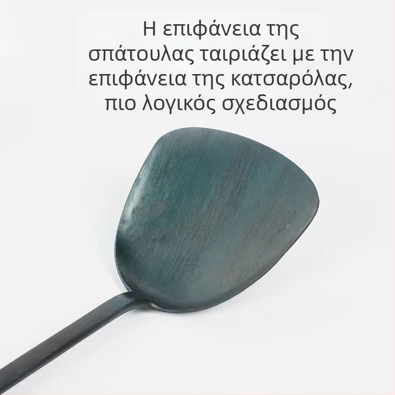 Σετ μεταλλικών σπατουλών και κουταλιών με ξύλινη λαβή Sabri, εξοπλισμός κουζίνας Teppanyaki, ανθεκτικά σε υψηλές θερμοκρασίες