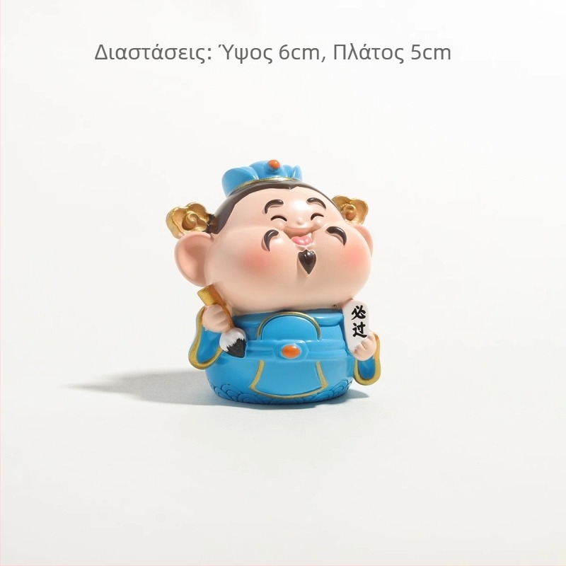 Διακοσμητικό γραφείου Αμίταμπα Βούδας και Θεός του Πλούτου, ρητίνη, γλυκό στυλ, δώρο για συμμαθητή — γενέθλια ή Χριστούγεννα