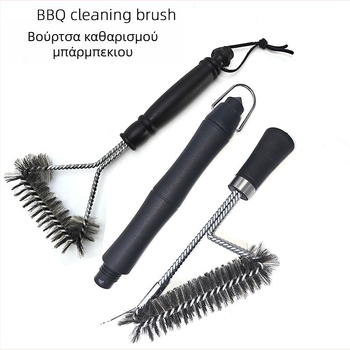 BBQ βούρτσα καθαρισμού με αποσπώμενο PP χερούλι, μεταλλική τρίχα για γκριλ και διχτυών φούρνου