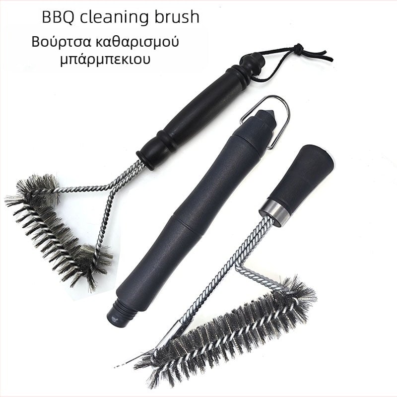 BBQ βούρτσα καθαρισμού με αποσπώμενο PP χερούλι, μεταλλική τρίχα για γκριλ και διχτυών φούρνου