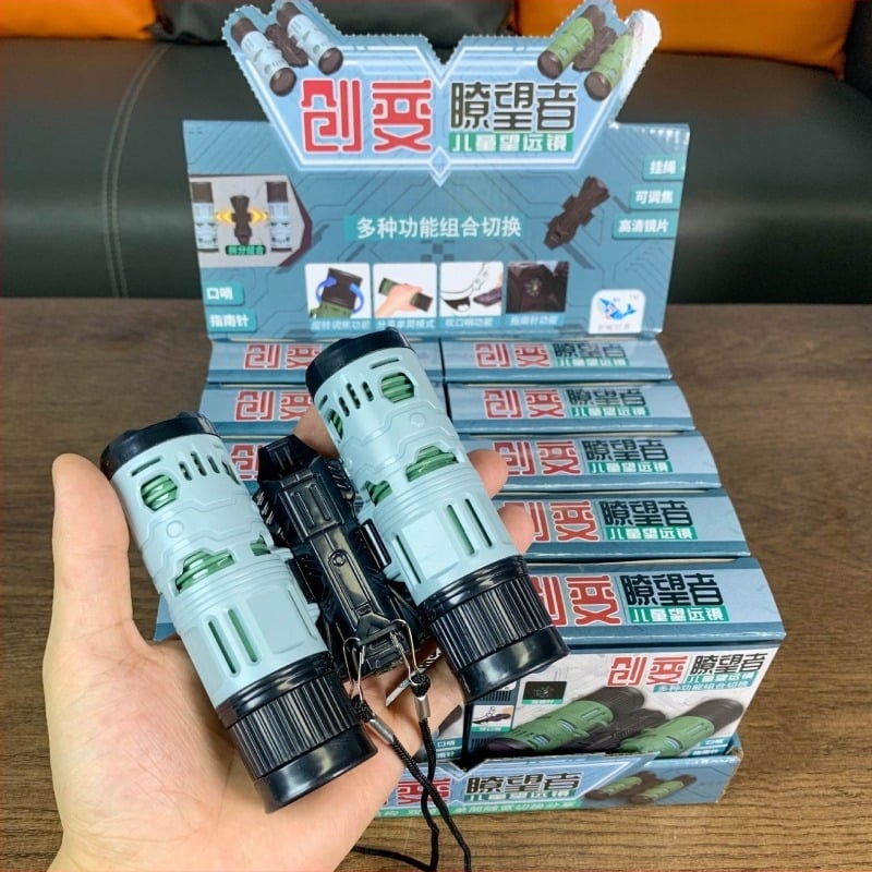 Παιδικό πειρατικό τηλεσκόπιο με τρεις βαθμίδες, ρυθμιζόμενο, πλαστικό εκπαιδευτικό φυσικό μοντέλο εξωτερικής χρήσης για 7–14 ετών