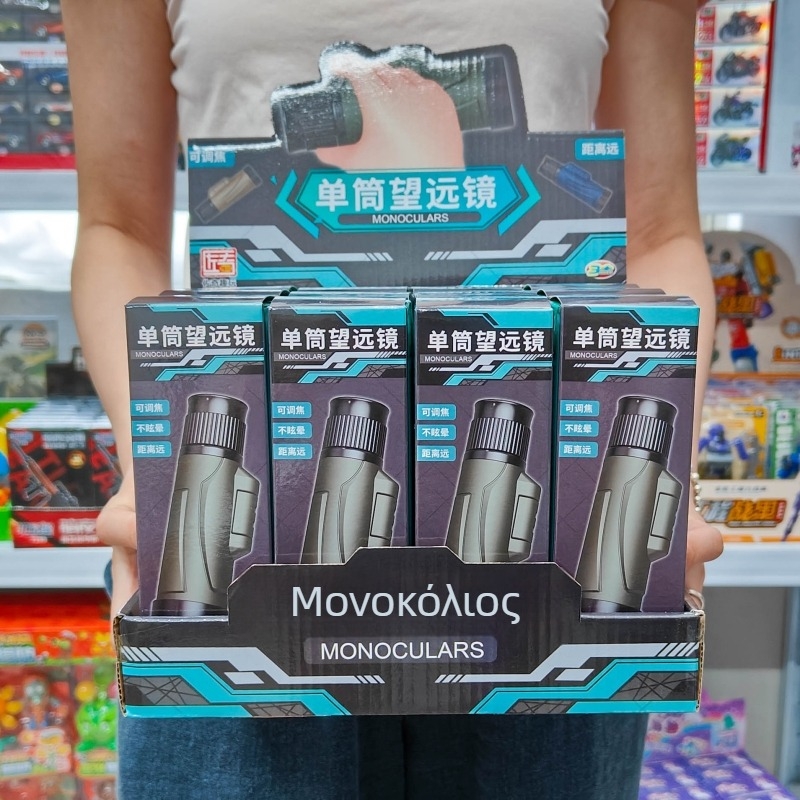 Παιδικό πειρατικό τηλεσκόπιο με τρεις βαθμίδες, ρυθμιζόμενο, πλαστικό εκπαιδευτικό φυσικό μοντέλο εξωτερικής χρήσης για 7–14 ετών