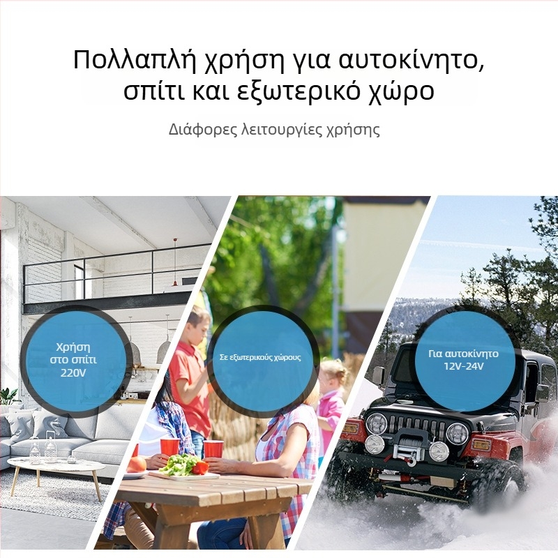 Ψυγειοφόρος αυτοκινήτου με συμπιεστή, 16-20L, 12V/24V, 60W, ψύξη μέχρι -20°C, με δυνατότητα προσαρμογής