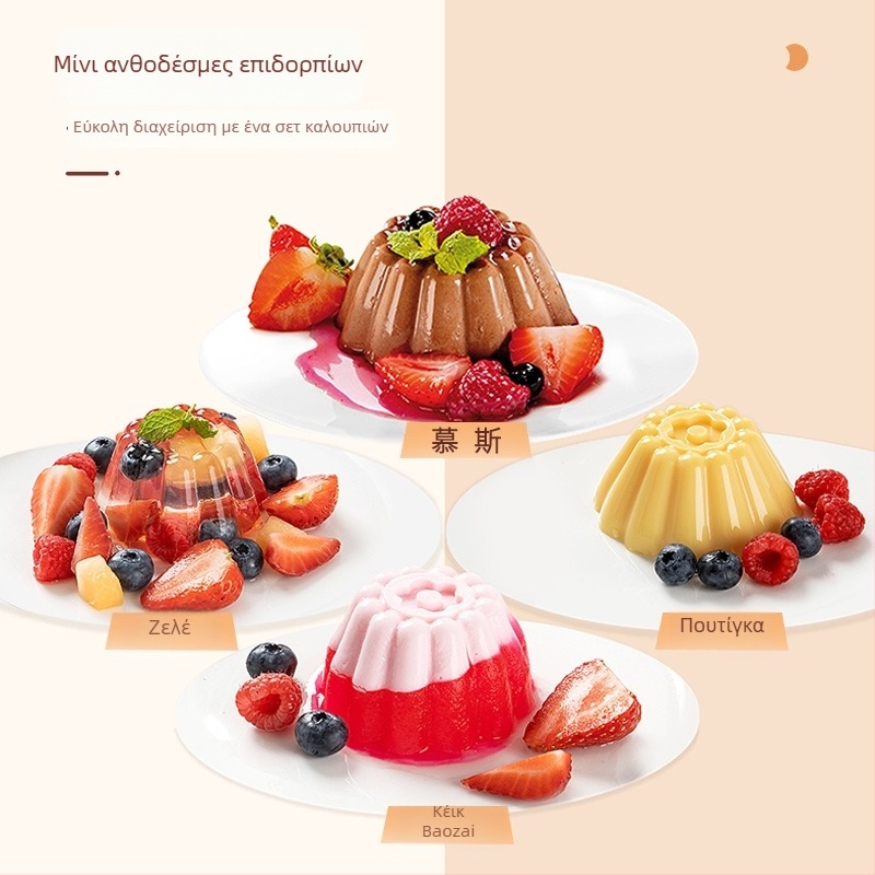 ABS κύπελλο φόρμας πούτινγκ με καπάκι, για οικιακή χρήση – κατάλληλο για παγωμένο γιαούρτι, mousse και ζελέ, εργαλείο βρεφικής διατροφής