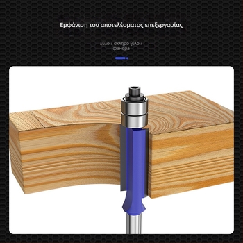 Σετ φρεζών για ξύλο με διπλούς ρουλεμάν και κεφαλές κοπής με διπλή κοπή