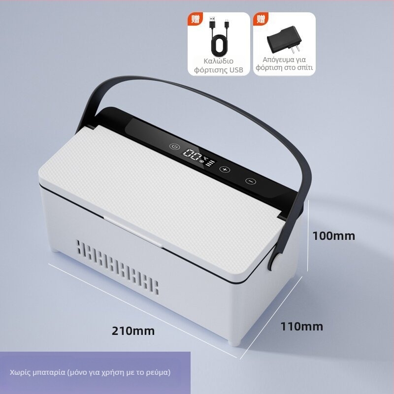 Kaiji bear ημιαγωγικός φορητός ψύκτης αυτοκινήτου και οικιακός, μικρό ψυγείο με επαναφόρτιση, ψύξη 0–18°C, θέρμανση έως 18°C, ισχύς 10W, 220V, μοντέλο KJX-108