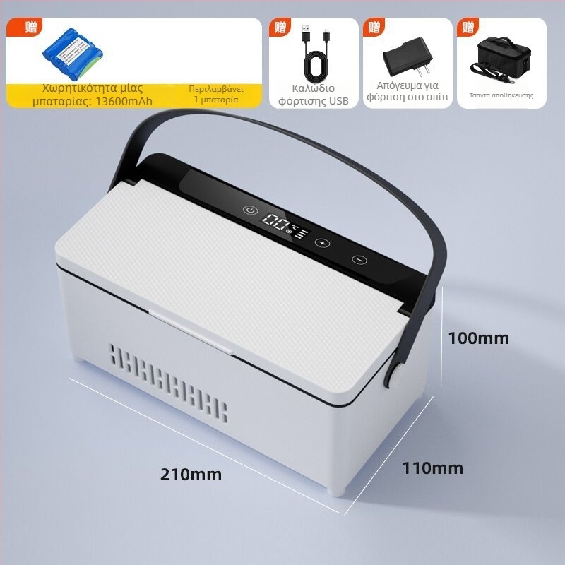 Kaiji bear ημιαγωγικός φορητός ψύκτης αυτοκινήτου και οικιακός, μικρό ψυγείο με επαναφόρτιση, ψύξη 0–18°C, θέρμανση έως 18°C, ισχύς 10W, 220V, μοντέλο KJX-108