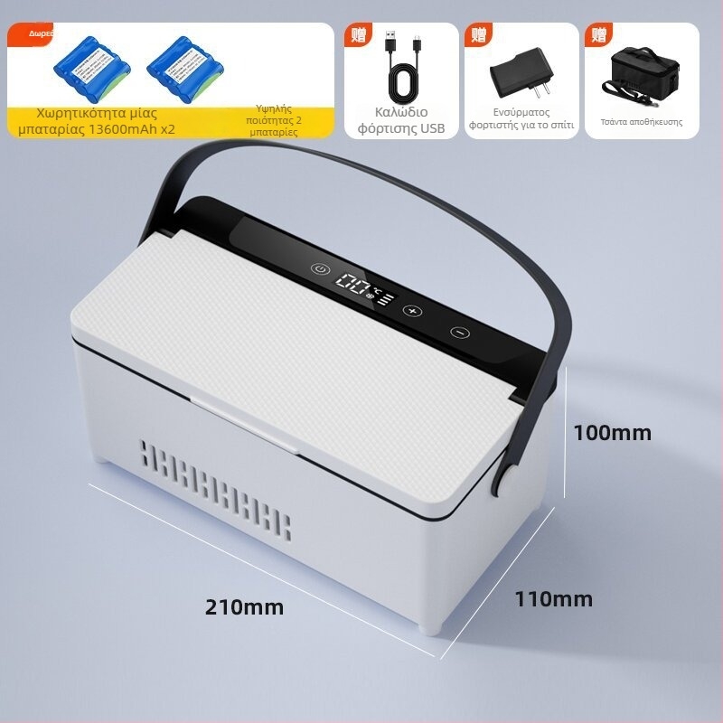 Kaiji bear ημιαγωγικός φορητός ψύκτης αυτοκινήτου και οικιακός, μικρό ψυγείο με επαναφόρτιση, ψύξη 0–18°C, θέρμανση έως 18°C, ισχύς 10W, 220V, μοντέλο KJX-108