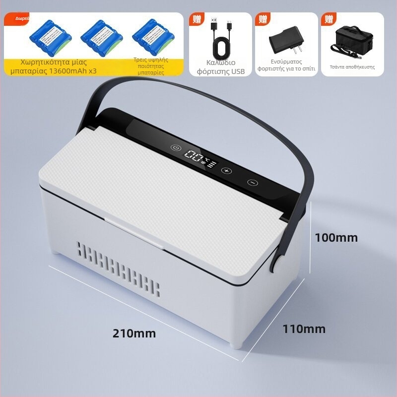 Kaiji bear ημιαγωγικός φορητός ψύκτης αυτοκινήτου και οικιακός, μικρό ψυγείο με επαναφόρτιση, ψύξη 0–18°C, θέρμανση έως 18°C, ισχύς 10W, 220V, μοντέλο KJX-108