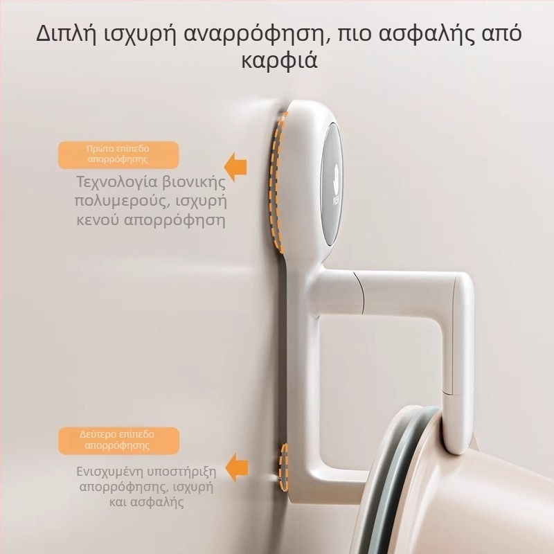 Επιτοίχιος ράφι αποθήκευσης με βεντούζα για νιπτήρα και μπανιέρα – πλαστικό, ordpro, 130 g, χωρίς διάτρηση, μοντέρνο απλό στυλ