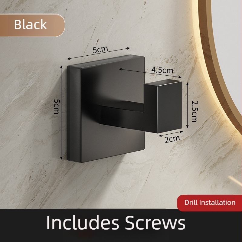 Άγκιστρο τοίχου από ανοξείδωτο ατσάλι, μονό αγκίστρι, για μπάνιο και χολ, στυλ Light Luxury, βάρος 0.1 kg, επιφάνειας: αμμοβολή με ματ φινίρισμα και βερνίκι