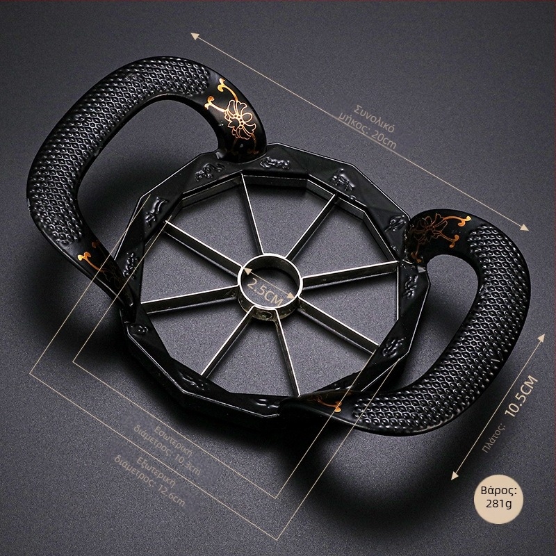 Εργαλείο κοπής μήλων και φρούτων από ανοξείδωτο ατσάλι 304, με αφαίρεση πυρήνα, διαχωριστής φρούτων, δυνατότητα εκτύπωσης λογότυπου