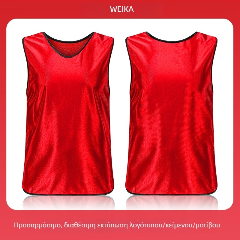 Γιλέκα ομαδικής δραστηριότητας για ενήλικες και παιδιά, πολυεστερικά γιλέκα προπονήσεων ποδοσφαίρου και μπάσκετ, με εκτυπωμένα γραφικά και επιλογές μεγέθους γραμματοσειράς