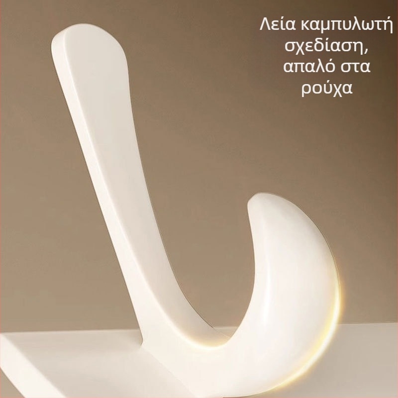 Κρεμάστρα πόρτας με κόλλα για ρούχα, χωρίς διάτρηση, από άνθρακα χάλυβα + ABS, μοντέρνο μινιμαλιστικό στυλ με τρεις σειρές κρεμάστρες, χωρητικότητα 3-5 kg