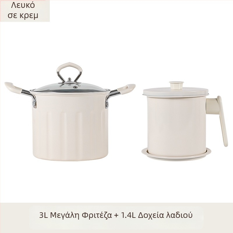 Πολυλειτουργική κατσαρόλα για τηγάνισμα και βράσιμο, από επεξεργασμένο σίδηρο, γυάλινο καπάκι, αντικολλητική επίστρωση, μοντέλο NYZGD